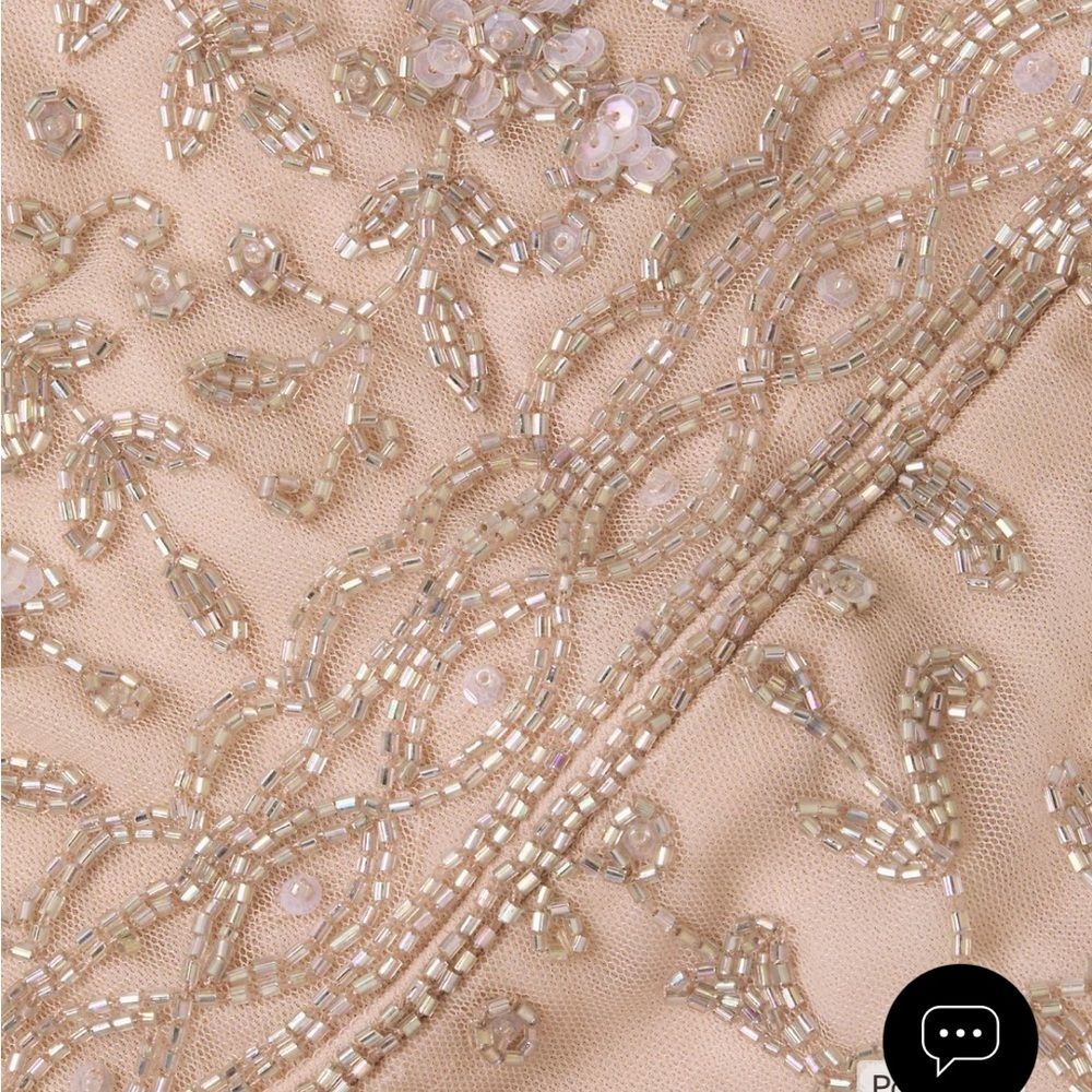 Mac Duggal | 10812 Beaded Tea Length Dress with Sheer Sleeves Size 12 NEW - Picture 5 of 12